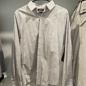 White Floral Button Up